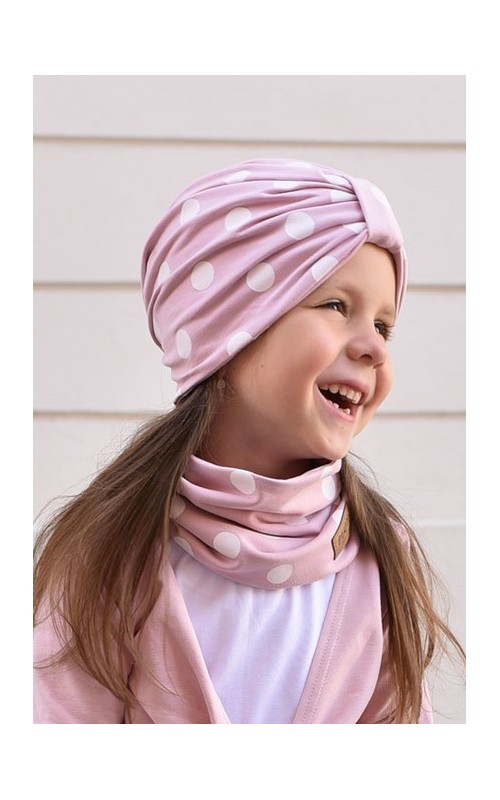 Dievčenský turban LIGHT PINK LUNA